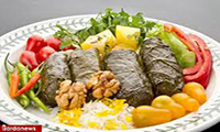 Stuffed Beet Leaves with Sauce